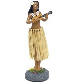 Hawaiian Hula Dashboard Doll