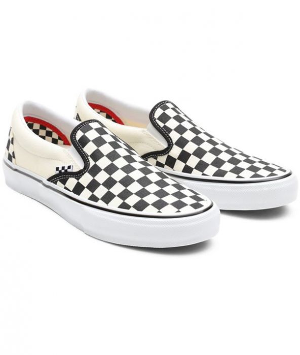 Checkered vans sale slip ons sale